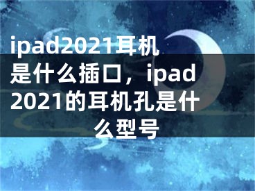 ipad2021耳机是什么插口，ipad2021的耳机孔是什么型号