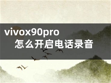 vivox90pro怎么开启电话录音