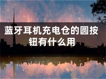 蓝牙耳机充电仓的圆按钮有什么用