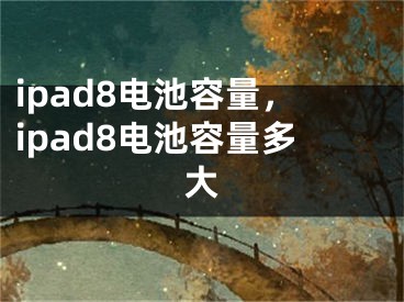 ipad8电池容量，ipad8电池容量多大
