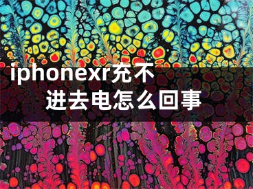 iphonexr充不进去电怎么回事