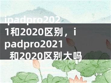 ipadpro2021和2020区别，ipadpro2021和2020区别大吗