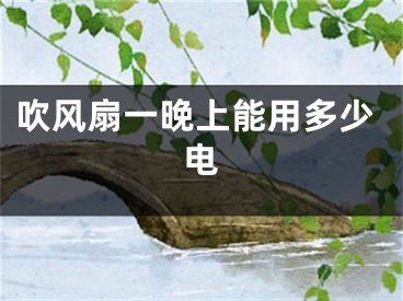 吹风扇一晚上能用多少电