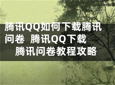 腾讯QQ如何下载腾讯问卷  腾讯QQ下载腾讯问卷教程攻略