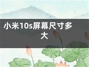 小米10s屏幕尺寸多大