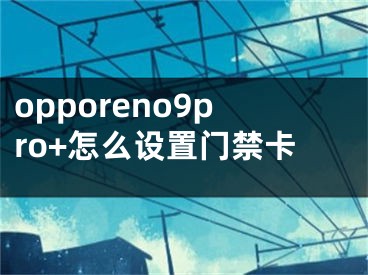 opporeno9pro+怎么设置门禁卡