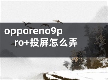 opporeno9pro+投屏怎么弄