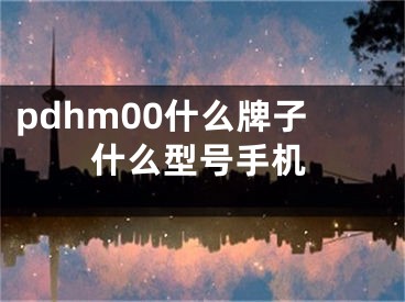 pdhm00什么牌子什么型号手机