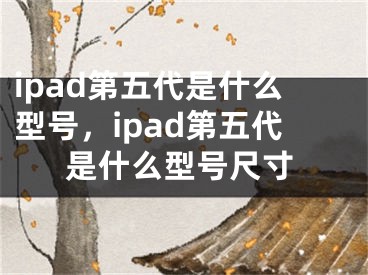 ipad第五代是什么型号，ipad第五代是什么型号尺寸