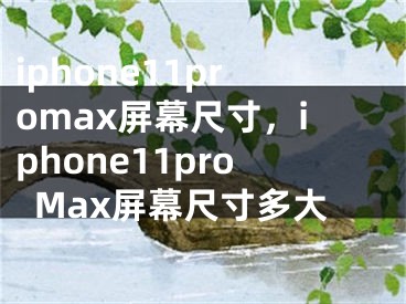 iphone11promax屏幕尺寸，iphone11proMax屏幕尺寸多大