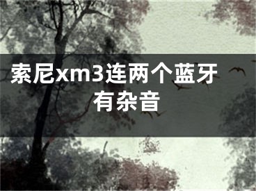 索尼xm3连两个蓝牙有杂音