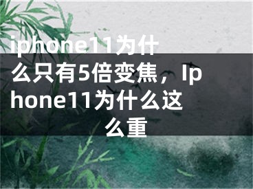 iphone11为什么只有5倍变焦，Iphone11为什么这么重