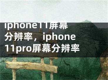 iphone11屏幕分辨率，iphone11pro屏幕分辨率
