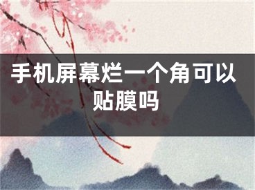 手机屏幕烂一个角可以贴膜吗