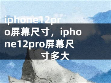 iphone12pro屏幕尺寸，iphone12pro屏幕尺寸多大