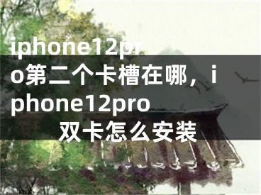 iphone12pro第二个卡槽在哪，iphone12pro双卡怎么安装