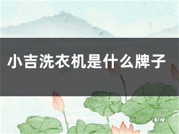 小吉洗衣机是什么牌子