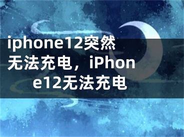 iphone12突然无法充电，iPhone12无法充电