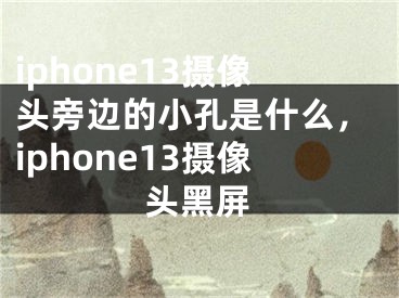 iphone13摄像头旁边的小孔是什么，iphone13摄像头黑屏