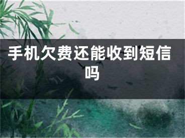 手机欠费还能收到短信吗