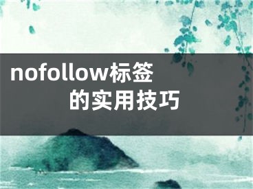 nofollow标签的实用技巧
