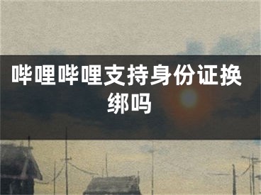 哔哩哔哩支持身份证换绑吗