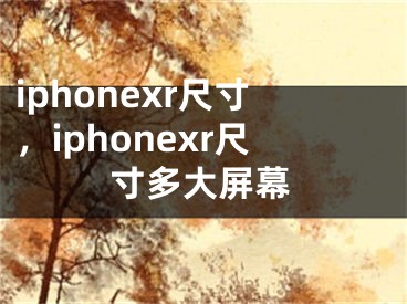 iphonexr尺寸，iphonexr尺寸多大屏幕