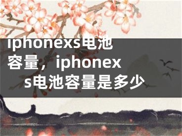 iphonexs电池容量，iphonexs电池容量是多少