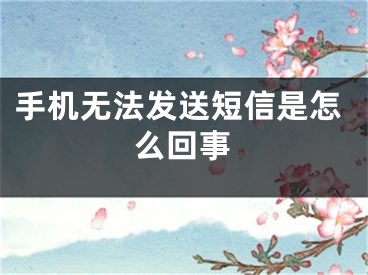 手机无法发送短信是怎么回事