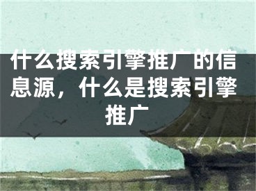 什么搜索引擎推广的信息源，什么是搜索引擎推广