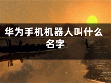 华为手机机器人叫什么名字