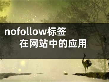 nofollow标签在网站中的应用