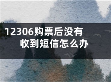 12306购票后没有收到短信怎么办