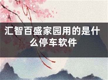 汇智百盛家园用的是什么停车软件