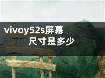 vivoy52s屏幕尺寸是多少