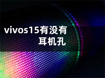 vivos15有没有耳机孔