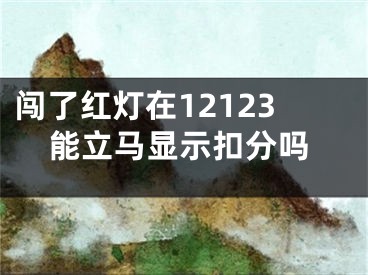 闯了红灯在12123能立马显示扣分吗