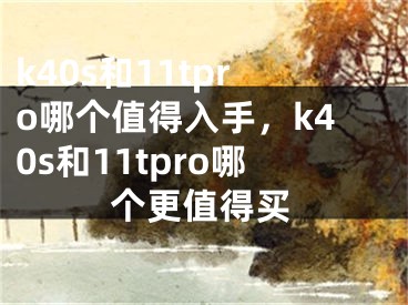 k40s和11tpro哪个值得入手，k40s和11tpro哪个更值得买