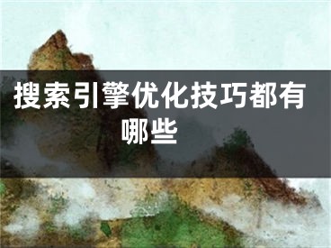 搜索引擎优化技巧都有哪些 