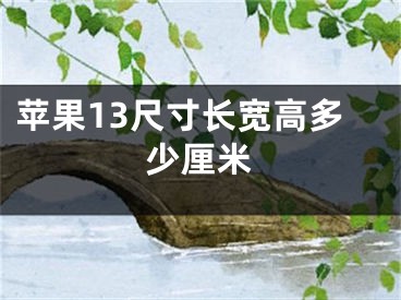 苹果13尺寸长宽高多少厘米