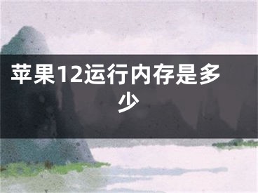 苹果12运行内存是多少