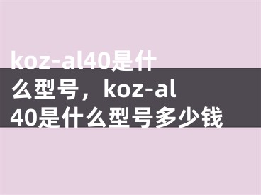 koz-al40是什么型号，koz-al40是什么型号多少钱