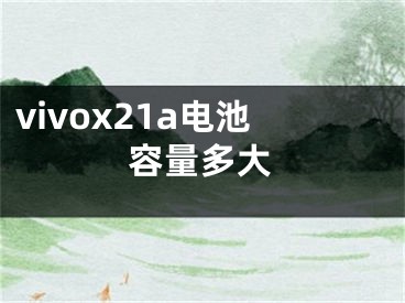 vivox21a电池容量多大
