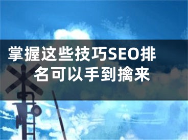 掌握这些技巧SEO排名可以手到擒来