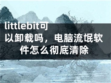 littlebit可以卸载吗，电脑流氓软件怎么彻底清除