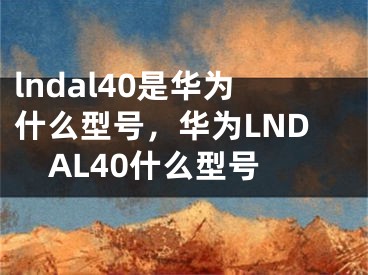 lndal40是华为什么型号，华为LNDAL40什么型号