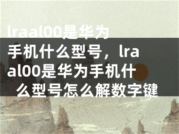 lraal00是华为手机什么型号，lraal00是华为手机什么型号怎么解数字键