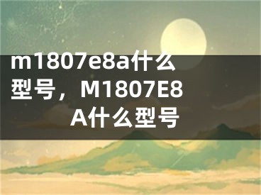 m1807e8a什么型号，M1807E8A什么型号