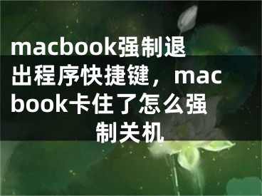 macbook强制退出程序快捷键，macbook卡住了怎么强制关机