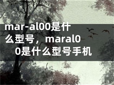 mar-al00是什么型号，maral00是什么型号手机